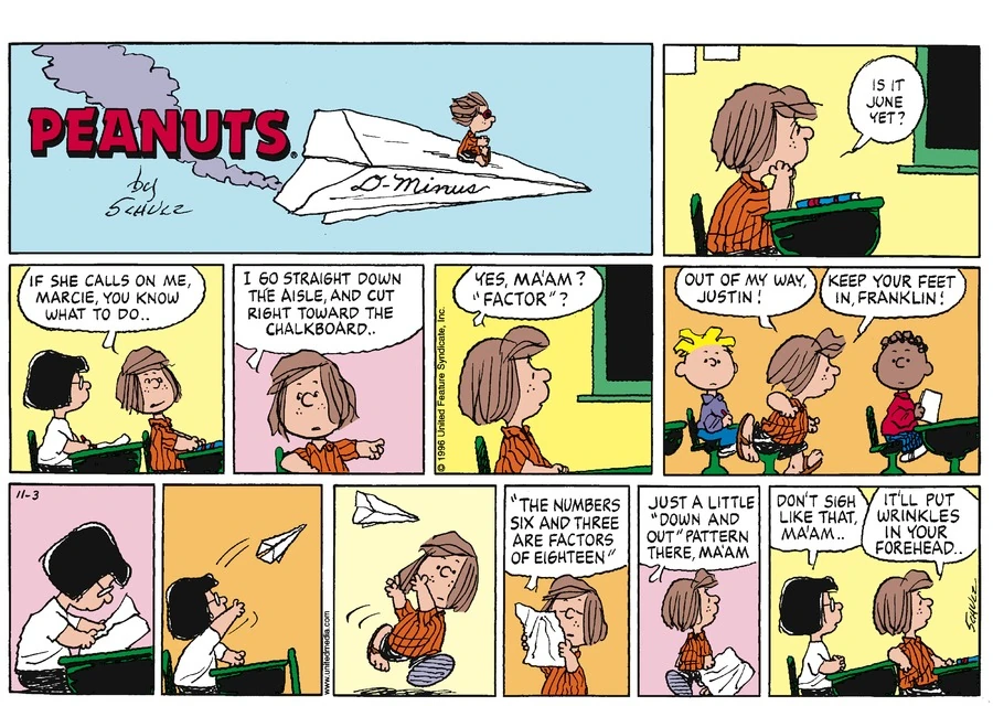 November 1996 comic strips Peanuts Wiki FANDOM powered by Wikia