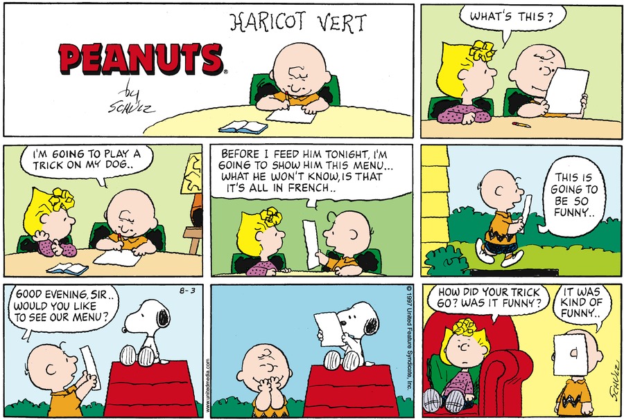 August 1997 comic strips Peanuts Wiki FANDOM powered by Wikia