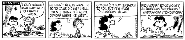 Peanuts strip from July 6 1974