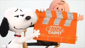 Charlie and Snoopy in Orange Carpet spot