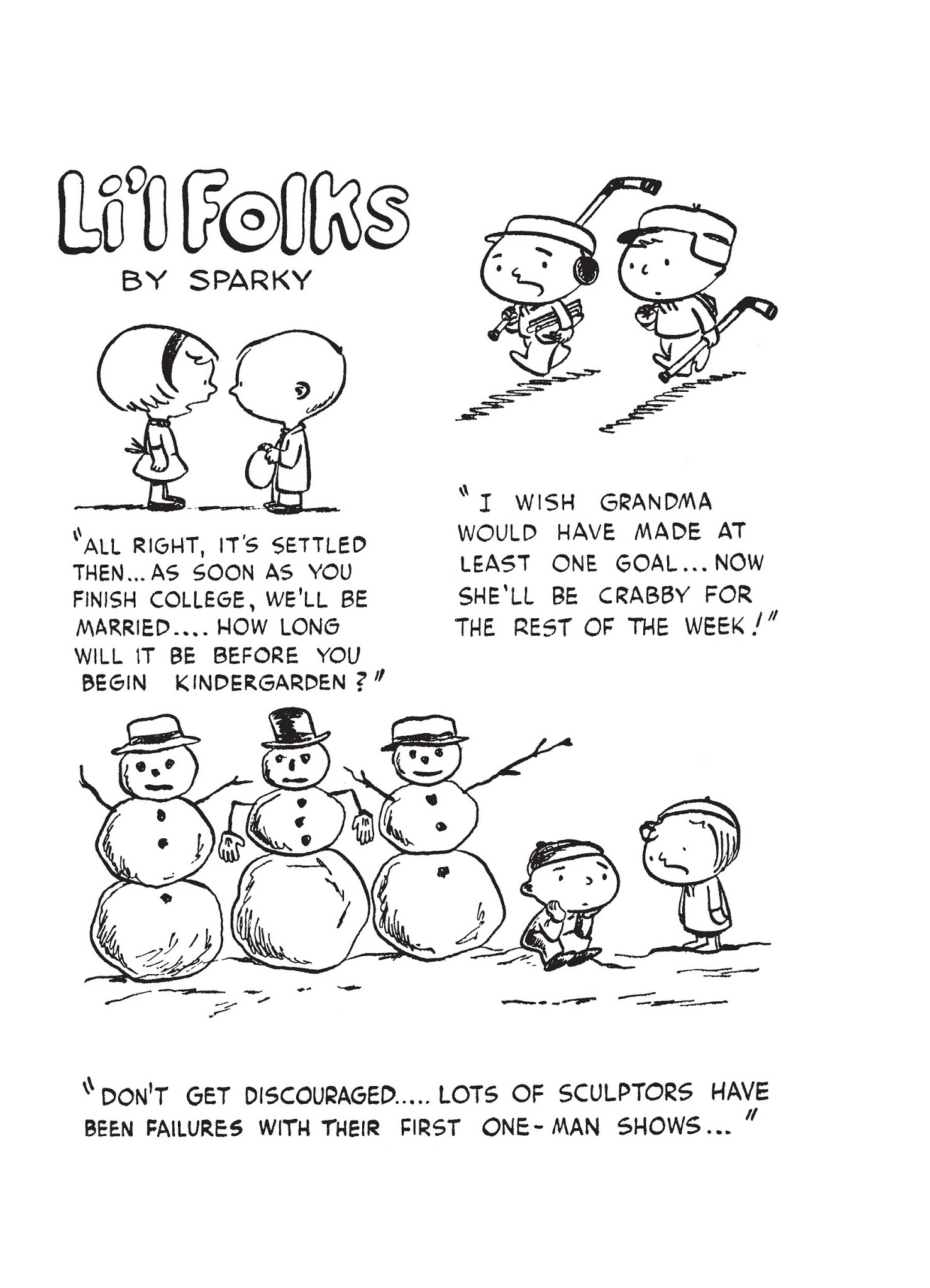 Li'l Folks, January 1950 comic strips Peanuts Wiki Fandom