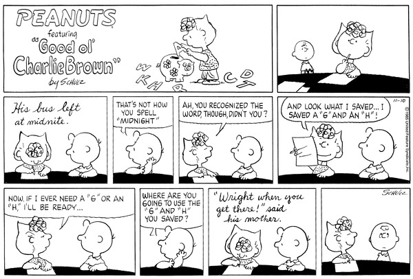 November 1985 comic strips | Peanuts Wiki | FANDOM powered by Wikia