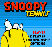 Snoopy Tennis Menu