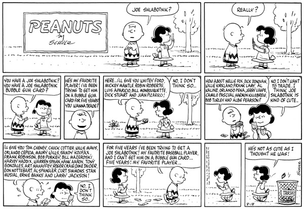 Image result for peanuts joe shlabotnik