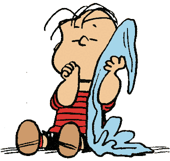 Linus and his security blanket.