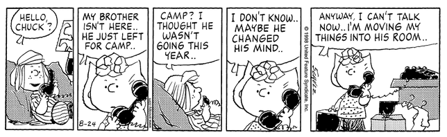 August 1998 comic strips | Peanuts Wiki | Fandom