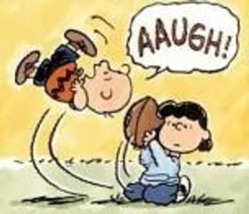 Image result for charlie brown lucy football