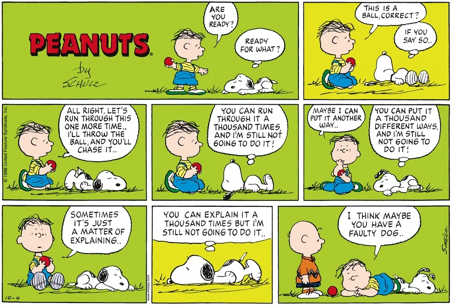 October 1998 comic strips Peanuts Wiki Fandom