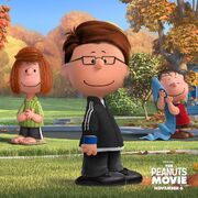 A cartoon rendering of me with a black track suit, glasses, and brown hair