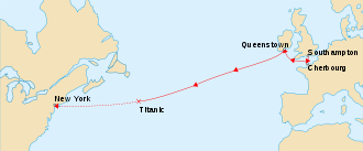 TITANIC MAPA HUNDIMIENTO