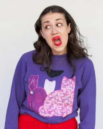 miranda sings purple cat sweatshirt