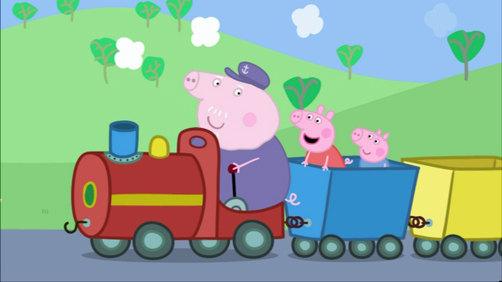 peppa pig grandpa's train