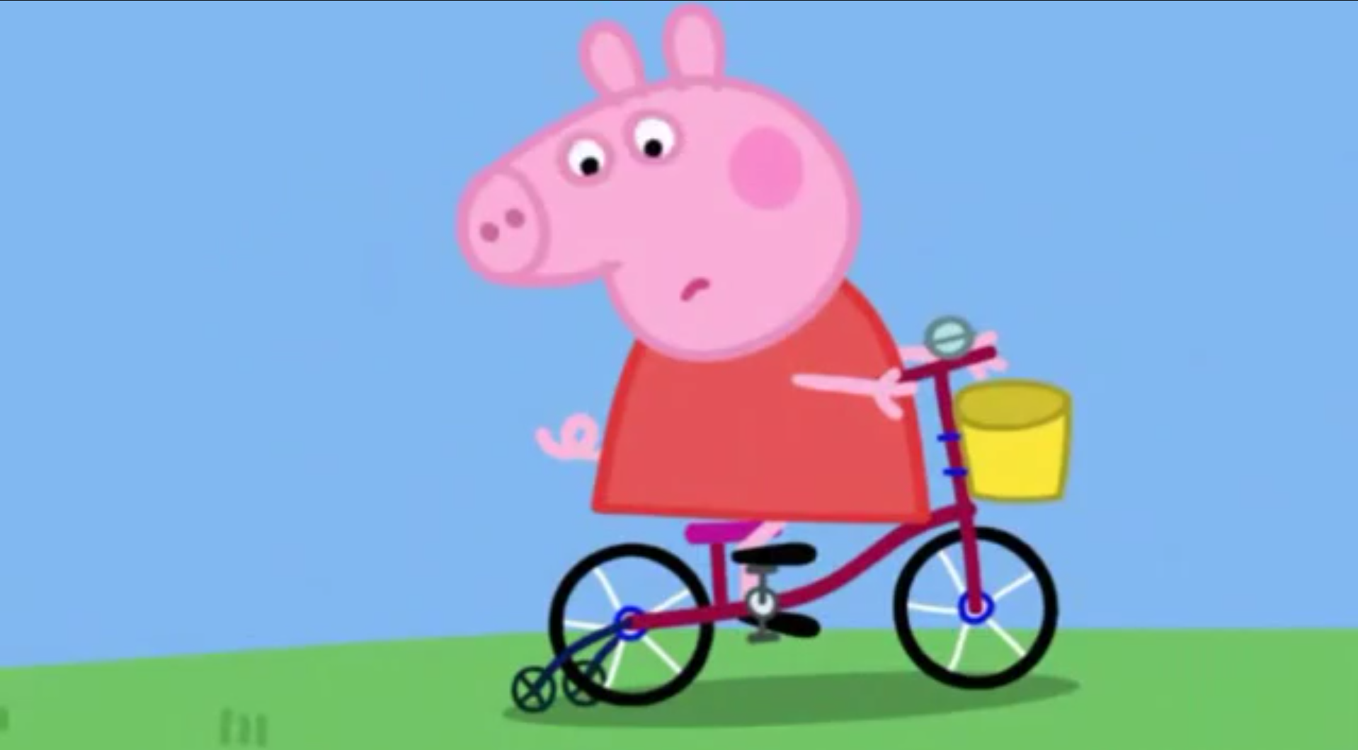 peppa pig on bike