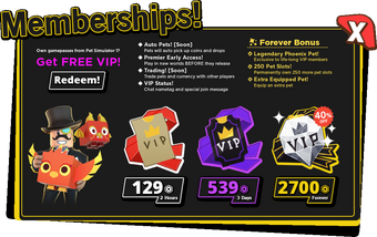 Membership Pet Simulator 2 Wiki Fandom - roblox pet simulator what does vip do