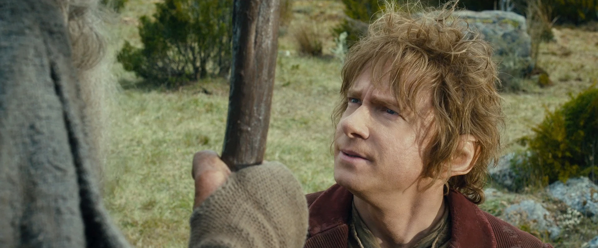 Image Bilbo talking with Gandalf.jpg Peter Jackson's The Hobbit