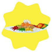 Raw fish salad