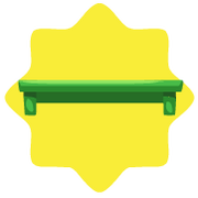 Emerald green shelf