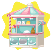 Carnival candy stall holder