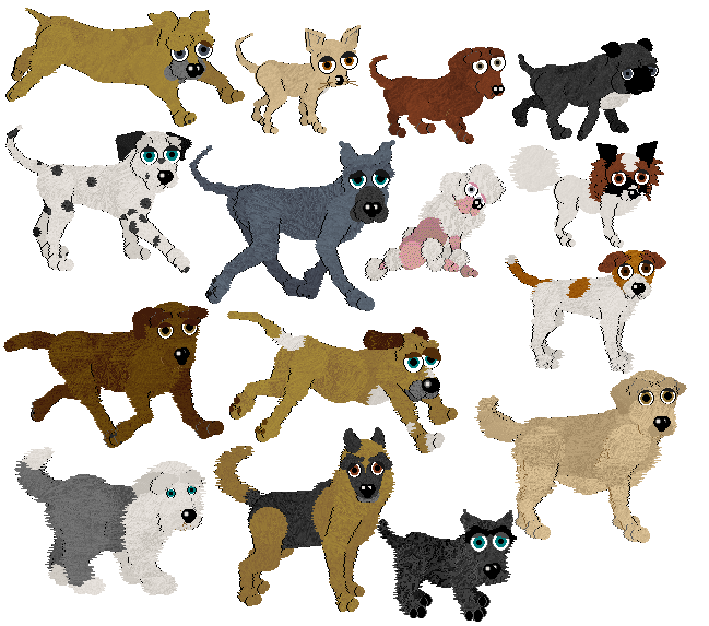 dogz 4 breeds colors