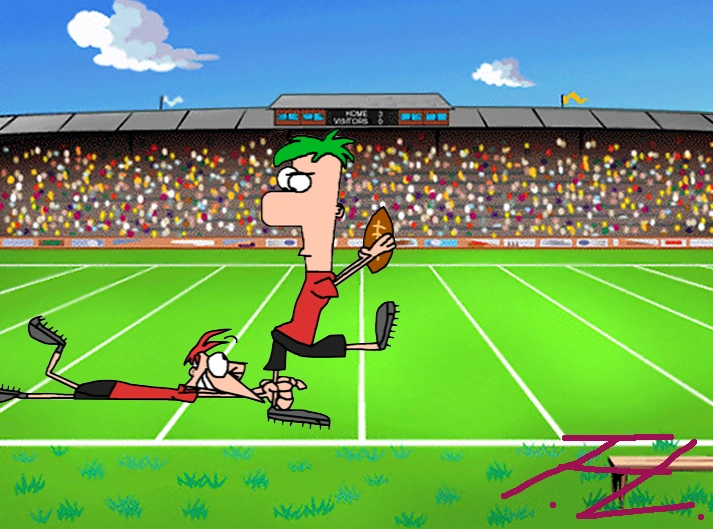 Image Phineas 'n Ferb Playing Football.png Phineas and Ferb Fanon