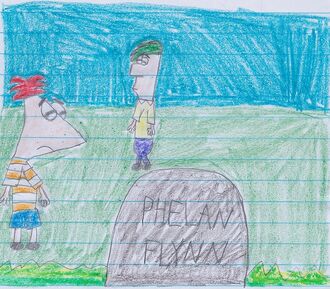 Phin visits Phelan's grave