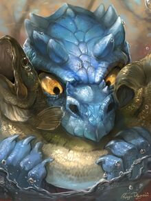 Kobold eating a fish