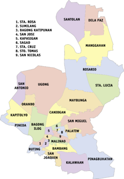 pasig map city barangays ilog philippines list political pluspng