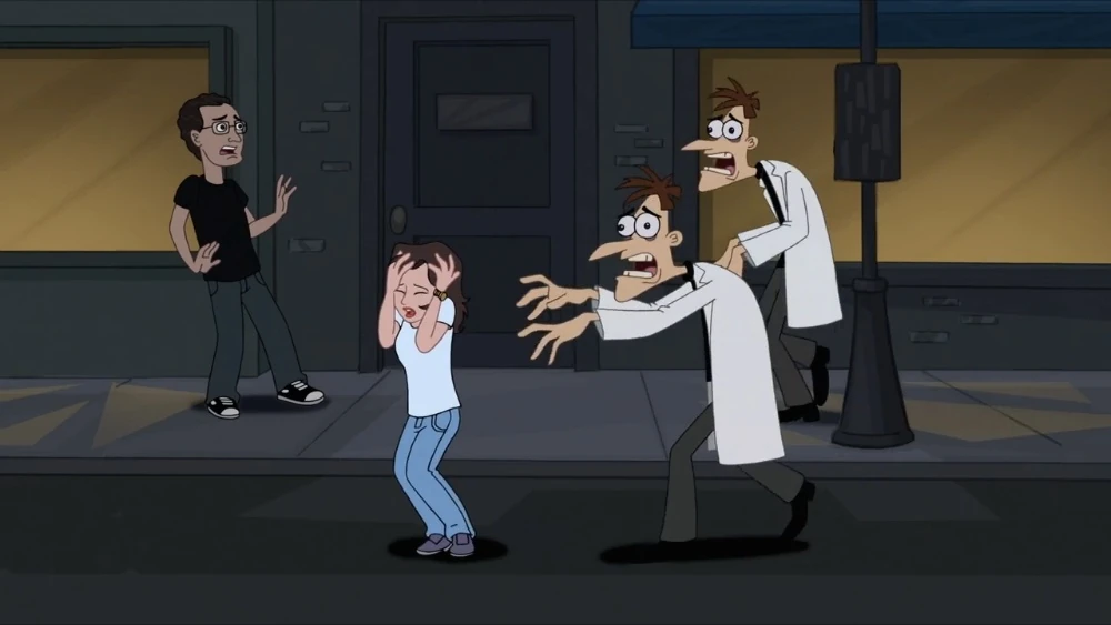 Image Doof zombies first rampage.jpg Phineas and Ferb Wiki FANDOM