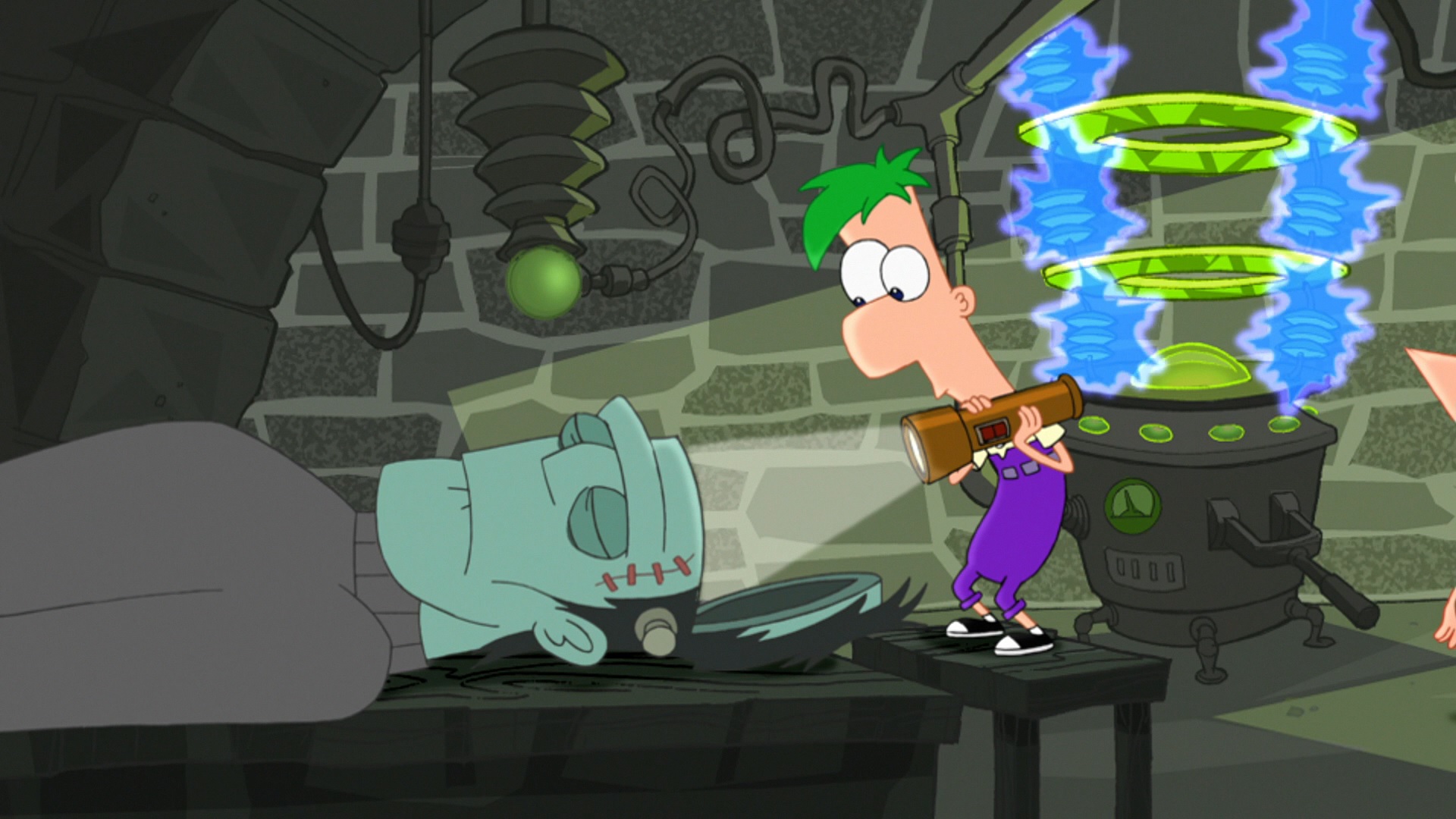 Image Locating Frankensteins Brain Phineas And Ferb Wiki Fandom Powered By Wikia