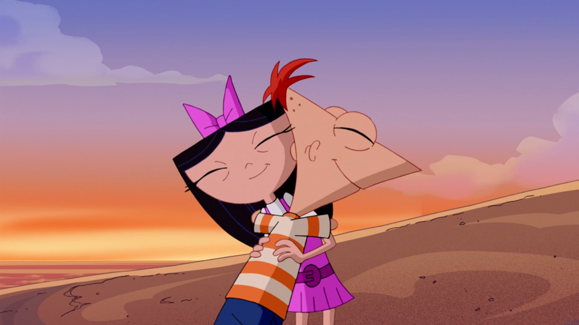 Image result for phineas and isabella hug