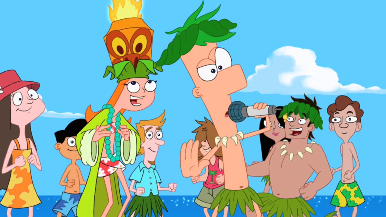 Phineas and Ferb- "Lawn Gnome Beach Party of Terror": Listen up people and I'll teach ya 'bout Phineas and Ferb and a backyard beach