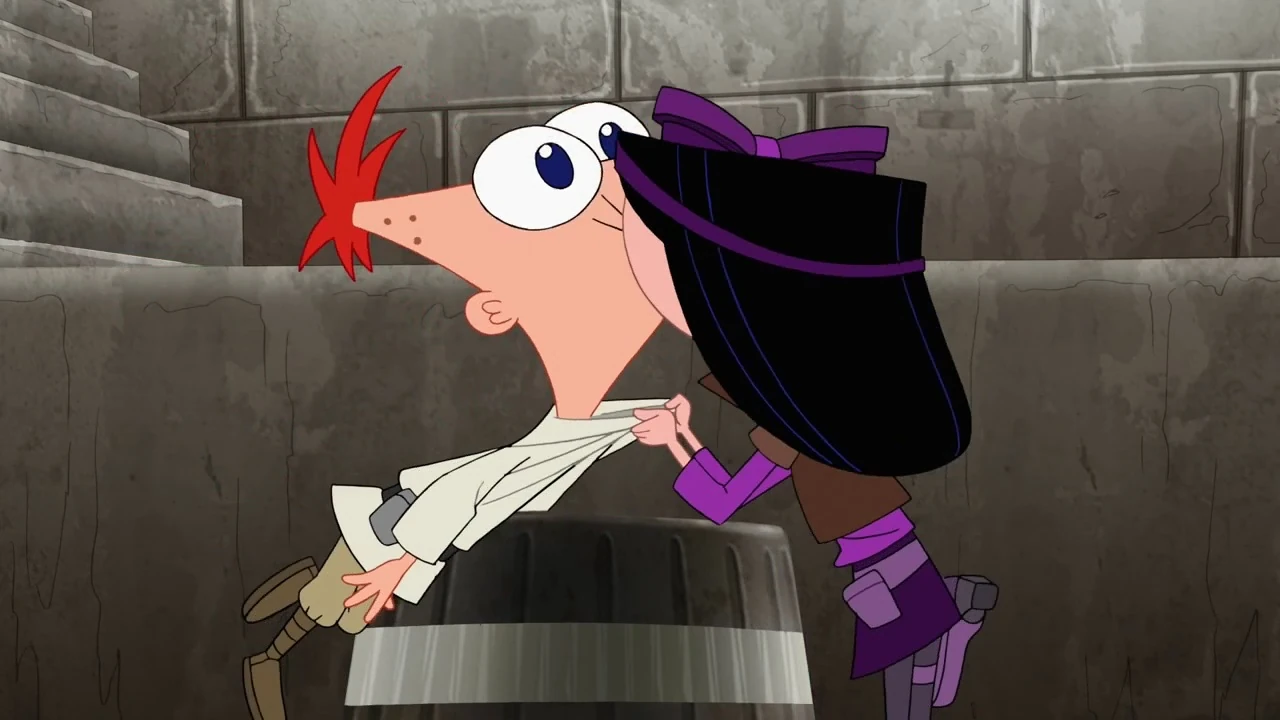 Image Pilot Isabella kisses Phineas.jpg Phineas and Ferb Wiki