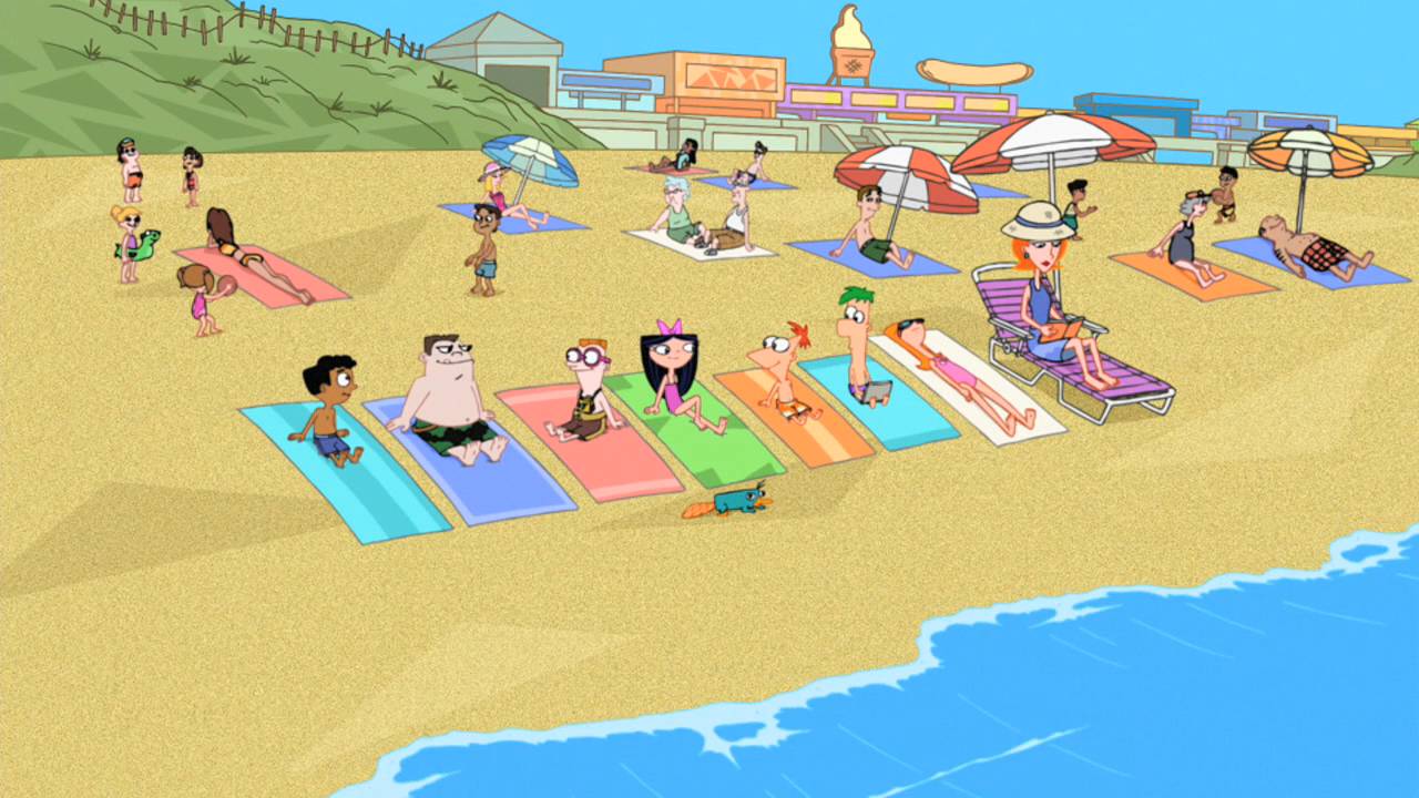 Image Everyone At The Beach Phineas And Ferb Wiki Fandom Powered By Wikia 7576