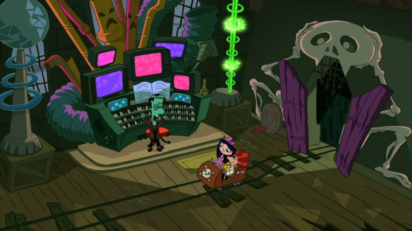 Image End of the haunted house ride.jpg Phineas and Ferb Wiki