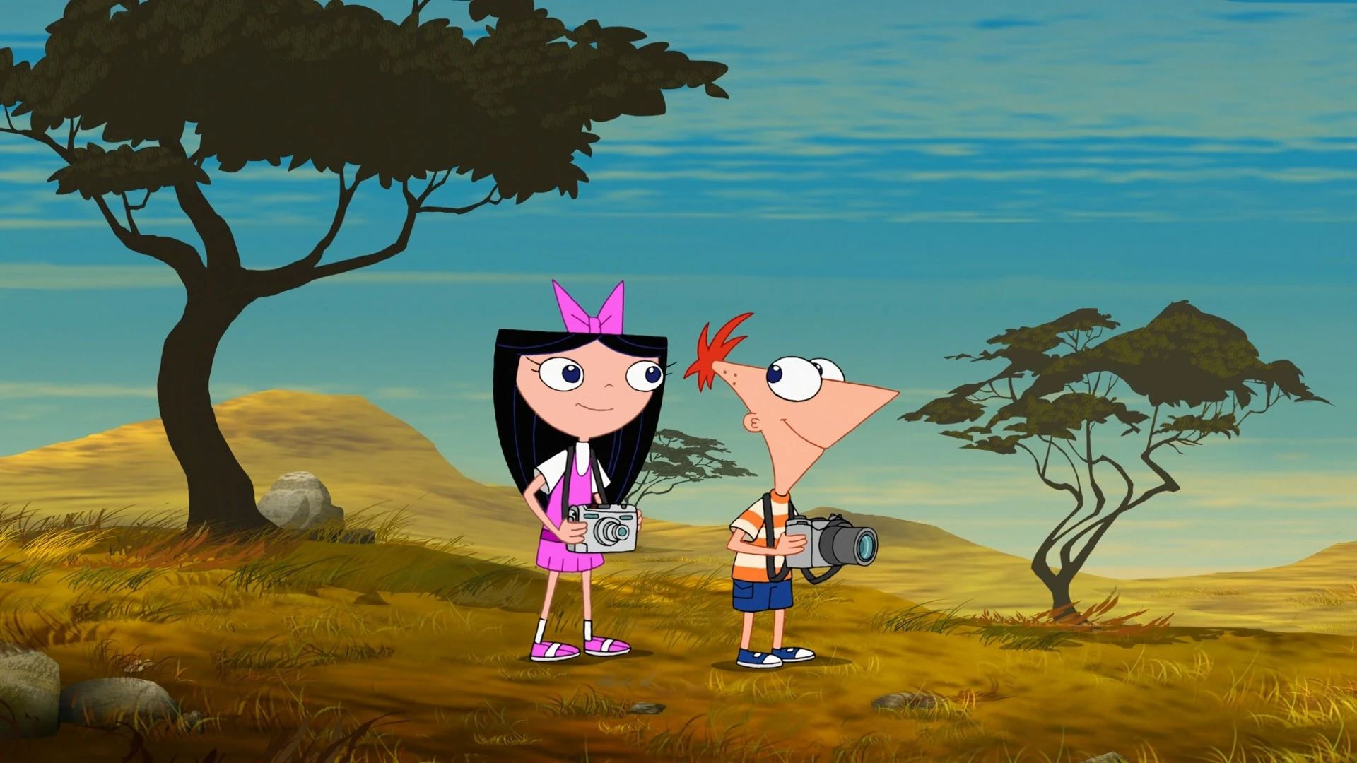 Image Phineas and Isabella photographing.jpg Phineas and Ferb Wiki