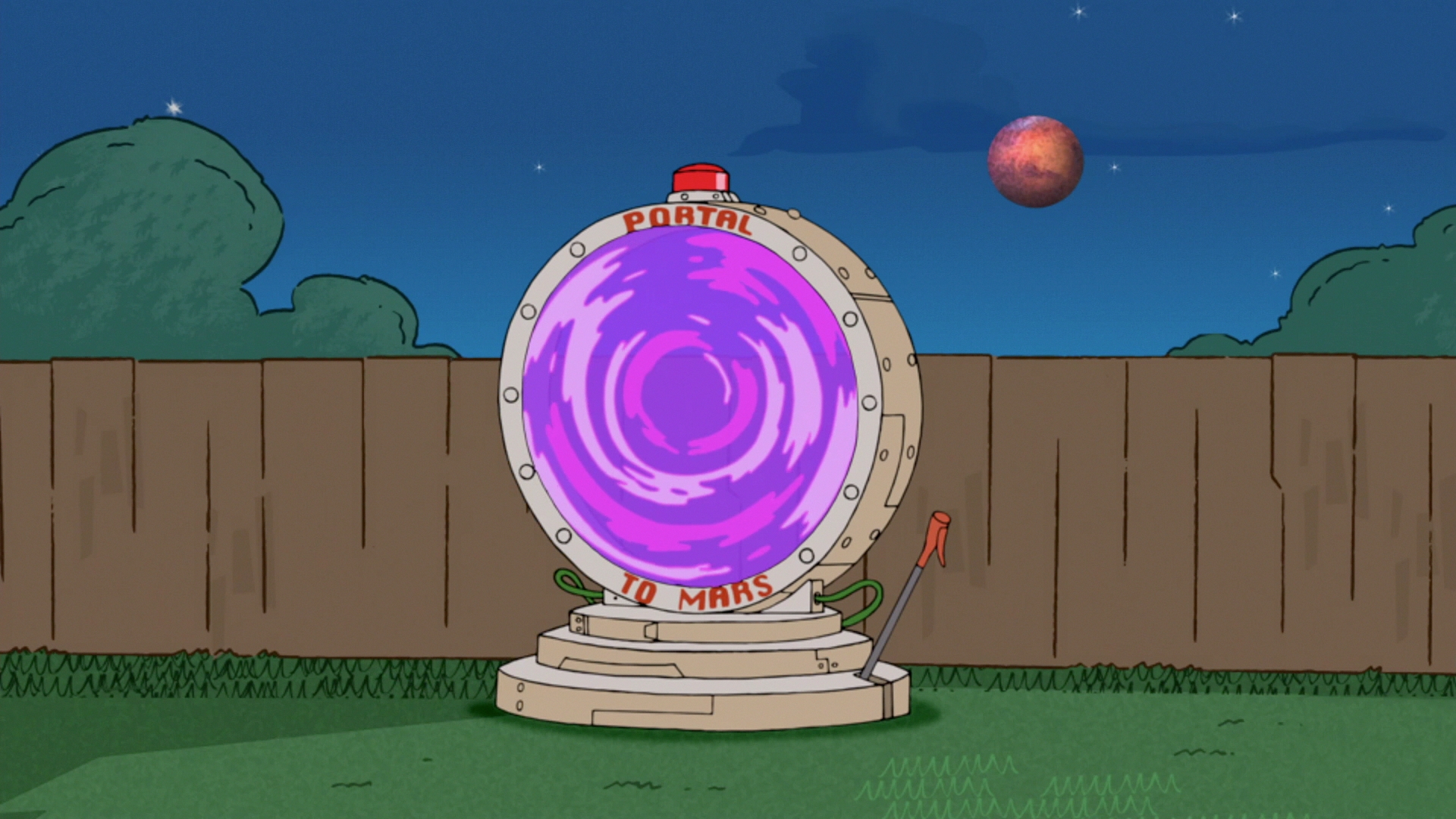 What is the title of this picture ? Image - Constructing a Portal to Mars.jpg | Phineas and Ferb Wiki