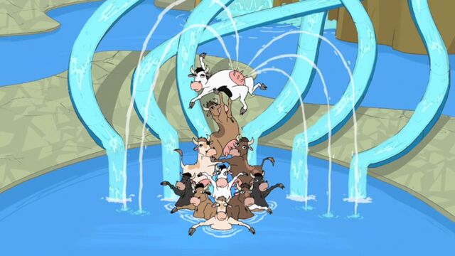 Image - Cow water fountain.jpg | Phineas and Ferb Wiki | FANDOM powered