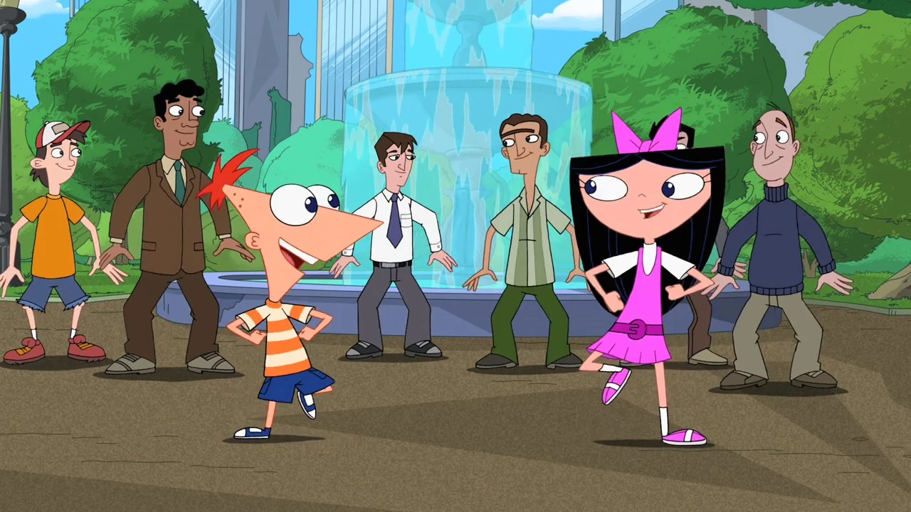 Image Dancing at the fountain.jpg Phineas and Ferb Wiki FANDOM
