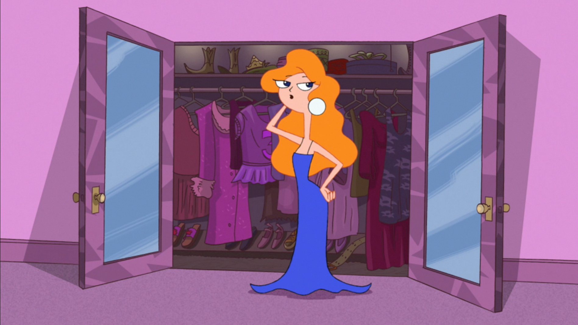 Image Candace Tries On A Blue Gown Phineas And Ferb Wiki Fandom Powered By Wikia 4399