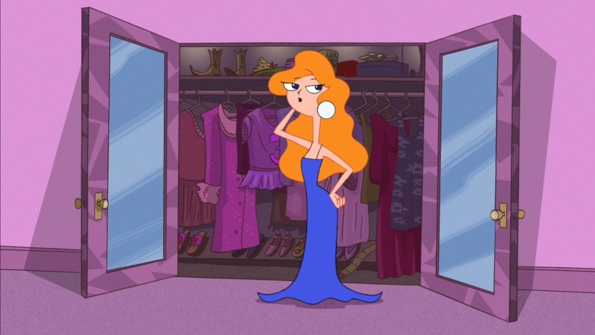 Image Candace Tries On A Blue Gown Phineas And Ferb Wiki Fandom Powered By Wikia 7540