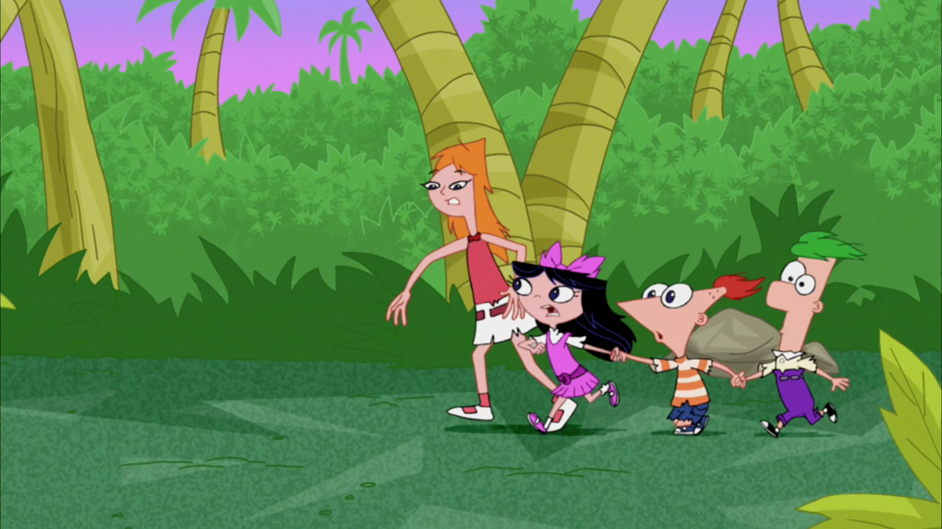 Image - Isabella, Phineas and Ferb run pass candace.jpg.
