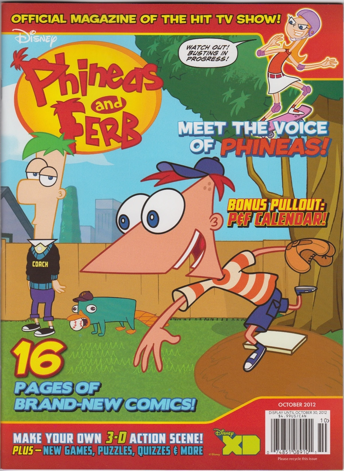 Phineas and Ferb (magazine)/October 2012 Phineas and Ferb Wiki Fandom