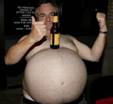 Fat Guy With Beer 3