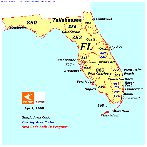 321 Area Code Map Florida 0114