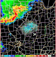 Radar Loop of the Corn Belt Derecho over Central Illinois