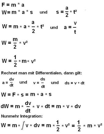 Kinetische energie berechnen | Formelzeichen Arbeit ...