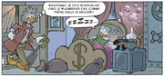 Nikola Trouvetou dans la chambre de Picsou