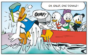 Donald manque d'air à cause de Loulou et doit remonter à la surface