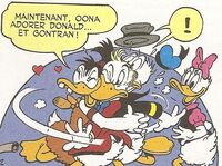 Oona amoureuse de Gontran et Donald