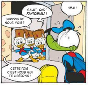 Riri, Fifi et Loulou délivrent Donald en Fantomiald